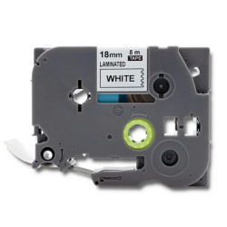 Qoltec Taśma do BROTHER TZ2-241 18mm x 8m Biała/ Czarny nadruk