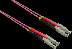 21159490 LWL patch cable, LSH duplex, OM4, 50/125 µm, purple, 0.5 m
