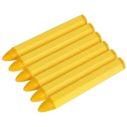 Sealey TST14 Tyre Marking Crayon - Yellow Pack Of 6