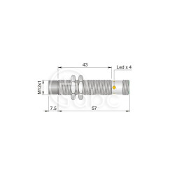 Czujnik indukcyjny SI12-DCE8 PNP NO H, I12000566