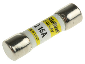 Bezpiecznik 15A 10 x 38mmT 300 V dc, 500V ac Littelfuse