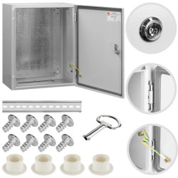 Obudowa hermetyczna rozdzielnia metalowa z płytą montażową 500x400x250 IP65 natynkowa NEKU