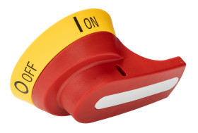 Pokrętło wyłącznika krzywkowego do GA030A, GA063A, GA160A, GAX6001 103.6mm kolor Czerwony/żółty IP65 Lovato GAX