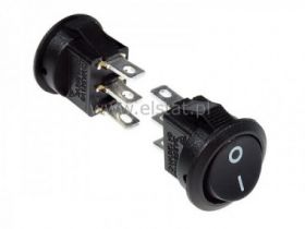 Przełącznik 250V 3A ( okrągły ) czarny ON-ON 3p