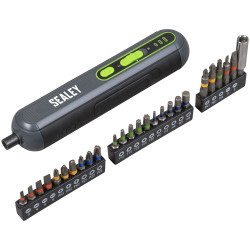 Sealey CP4VSD Cordless Screwdriver with Bit Set 4V 25pc