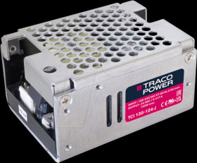 TCI 130-112-J AC/DC power supply, 130 W, 90-264 VAC, 12 VDC/9.9 A, metal case