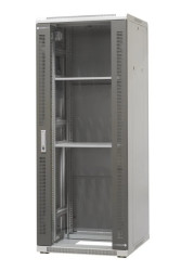 Szafa ramowa stojąca EmiterNet Top, 32U, wym. 600X600x1540 (szer. x gł. x wys. mm), drzwi blacha/szkło w komplecie panel 2 wenty