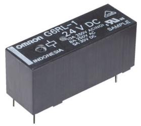 Przekaźnik mocy 24V dc SPDT Omron 220mW, montaż PCB 2618Ω Otwór przezierny