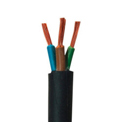 Przewód OWŻO 3x1,5mm 300-500V czarny do urządz.elektr.gumowany