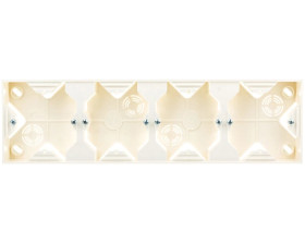 IMPRESJA Puszka natynkowa poczwórna ecrue PNP-4Y/27