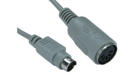 Kabel Kvm, Dł. 150Mm - Wtyk 6-Stykowy Mini Din - Żeńskie 5-Stykowe Złącze...