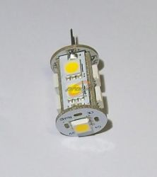 ŻARÓWKA LED G-4 9x5050 1.8W 110lm BIAŁA CIEPŁA SLUPEK