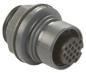 Złącze wielostykowe przemysłowe 16-pinowe Montaż przedni Gniazdo Bulgin