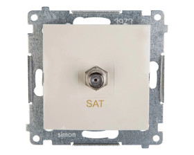 Simon 54 Gniazdo antenowe pojedyncze SAT kremowe DASF1.01/41