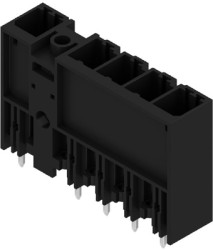 Pin header, 5 pole, pitch 7.62 mm, straight, black, 1464320000