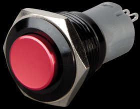 LAS2GQG-11-R-A Pushbutton, round, 16 mm, 3 A 250 V, red