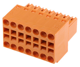 Wtykowy blok zaciskowy 14 -pinowe raster 3.5mm 2 -rzędowe Montaż na kablu Żeński Weidmüller