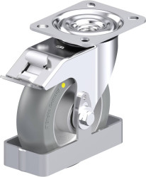Blickle 939332 L-ALTH 125K-FI-AS-CO-FS Rolka obrotowa z blachy stalowej Średnica koła: 125 mm Maksymalne obciążenie: 250