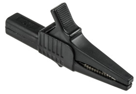 Zacisk krokodylkowy 32A izolowany 20mm Czarny Staubli