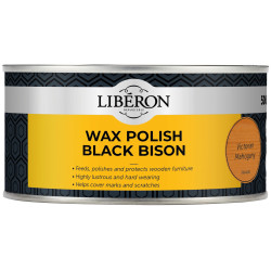 Liberon 126881 Black Bison Wax Paste Victorian Mahogany 500ml