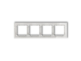 DECO Ramka 4 poczwórna uniwersalna transparentna DECO Art - efekt szkła (ramka: transparentna: spód: biały) transparentny 52-0-D