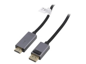 DB-340202-030-S Kabel DisplayPort 1.2 HDMI 2.0 DisplayPort wtyk HDMI wtyk 3m