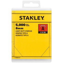 Stanley 1-TRA205-5T Type A Staple Strip 5000 pcs Round Wire Electric/Hand-held