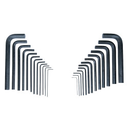 BlueSpot Tools 15307 Metric &amp; Imperial Hexagon Key Pouch Set of 25
