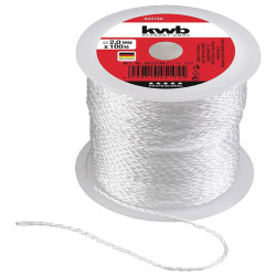kwb 922130 Wall Cord 100m White Nylon 2mm Braided Extra Strong Guide Cord
