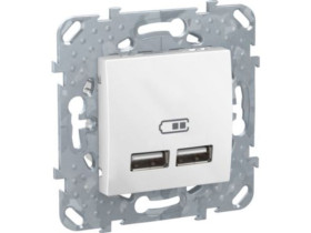 UNICA Gniazdo ładowarki USBx2 2.0 biel polarna MGU5.418.18ZD SCHNEIDER ELECTRIC