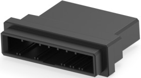 Plug housing, 8 pole, pitch 3.81 mm, straight, black, 1-177648-7