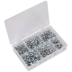 Sealey AB031FN Flange Nut Assortment 390pc M5-M12 Serrated DIN 6923 Metric