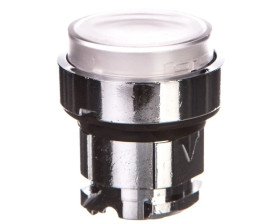 Główka przyc. podśw. biała wyst., O22 , z sam. powt. zint. LED ZB4BW113