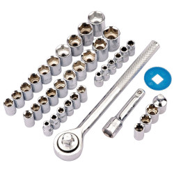 Draper Redline 68836 1/4, 3/8&quot; Sq Dr. Socket Set (39 Piece)