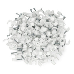 Uchwyt do przewodów 7mm biały - 100szt.