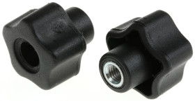 Pokrętło mocujące M6 długość gwintu: 9mm średnica pokrętła 28mm średnica gwintu: 6mm Z wieloma pokrętłami Otwór