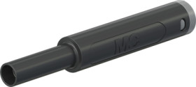 4 mm jack, crimp connection, 1.0 mm², CAT II/CAT III, black, 66.2052-21
