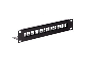 Patch panel 10 12xRJ, bez wyposażenia czarny 10-0003