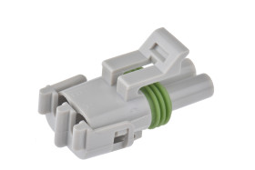 Złącze samochodowe 2-pinowe Delphi -rzędowe Żeński 20A Weather-Pack Montaż na kablu Połączenie zagniatane Złącze