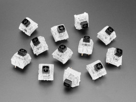 Adafruit Kailh Mechanical Key Switches - Linear Black - 12 pack