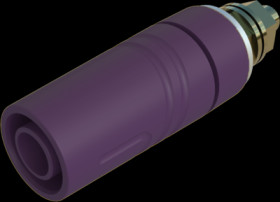 4 mm socket, screw connection, mounting Ø 11 mm, CAT II, purple, 972357709
