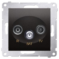 Gniazdo antenowe R-TV-SAT końcowe SIMON 54 antracyt Kontakt Simon DASK.01/48