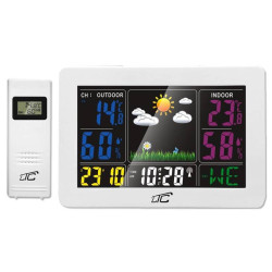 Stacja pogody LTC STP07 Biała Zegar, budzik, meteo