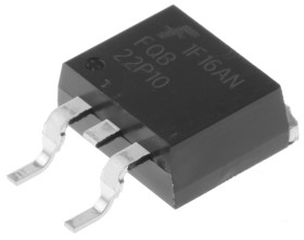 MOSFET P-kanałowy 22 A D2PAK (TO-263) 100 V SMD Pojedynczy 3.75 W 125 miliomów