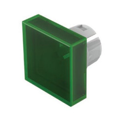 Soczewki do wskaźników, Zielony, Płaski, długość: 20mm