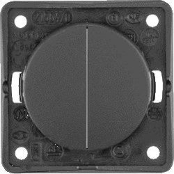 Integro Łącznik wieloklawiszowy przyciskowy czarny granit mat 936752545