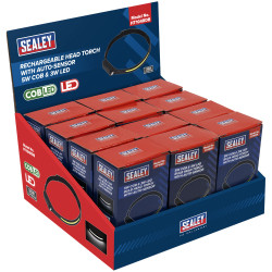 Sealey HT104RDB Rechargeable Head Torch with Auto-Sensor 5W COB &amp;