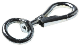 Obrotowy hak sprężynowy średnica połączenia 7.9mm dł. połączenia 102mm RS PRO galwanizowany Stal