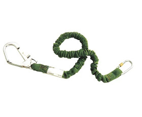 Lonża amortyzująca wstrząsy, Karabińczyk blokujący, Screw Gate, Pojedynczy