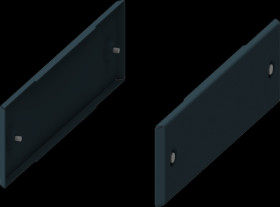 Base cover, lateral, sheet steel, (W x H x D) 12 x 100 x 400 mm, blue green, 8PQ1010-4BA01